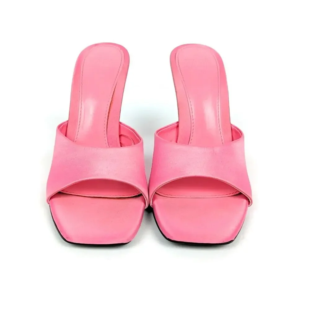 Zara Womens Shoes Pink Barbiecore Heeled Methacrylate Sandals Size 6